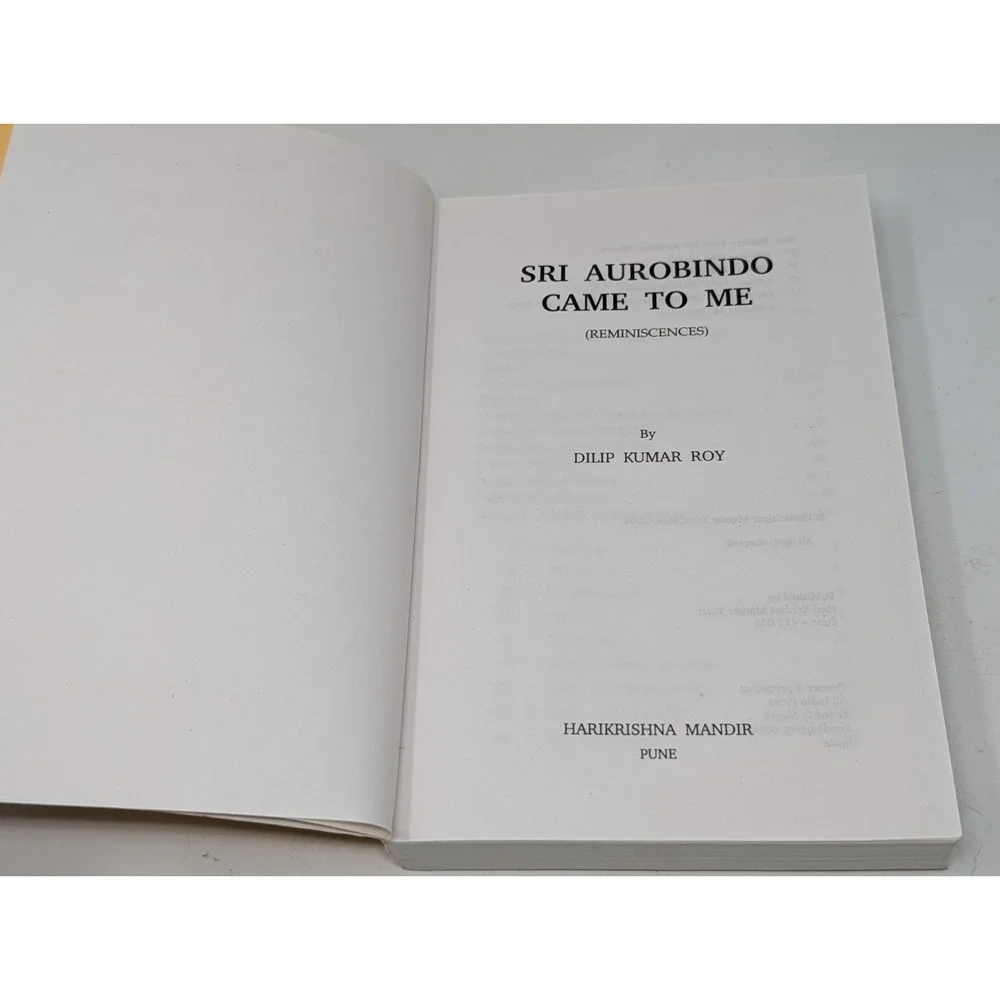 Dilip Kumar Roy by Sri Aurobindo Came To Me 5th ed Mysticism Yogi Philosophy VTG